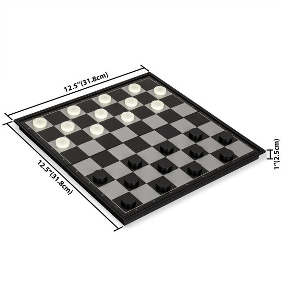Travel Magnetic Chess and Checkers 2 in 1 Set - Picture 5 of 5
